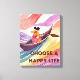 Arte Motivacional de Pared - Elige una Vida Feliz
