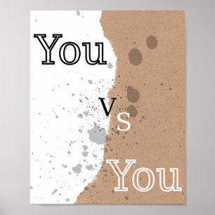 Arte Motivacional de Pared 'Tú Vs Tú' - Crecimient