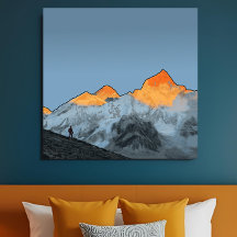 Arte Motivacional del Amanecer en el Everest desde