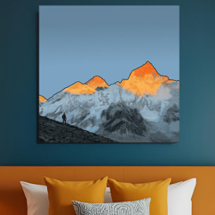 Arte Motivacional del Amanecer en el Everest desde