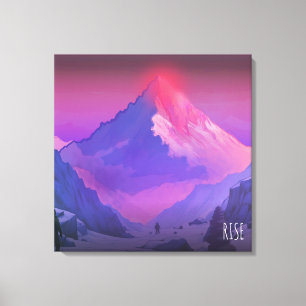 Arte motivacional minimalista Alpenglow Everest RI