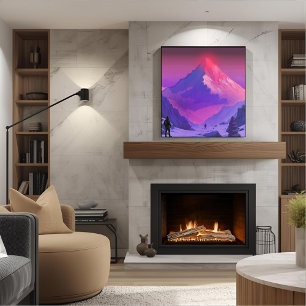 Arte motivacional minimalista Alpenglow Everest RI
