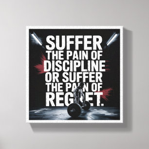Arte Motivacional para Pared de Gimnasio - Sufre e