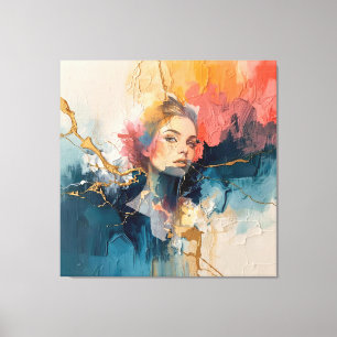 arte mural abstracto, arte moderno impreso, retrat