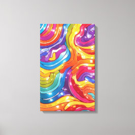 Arte mural abstracto de color de flujo cromático