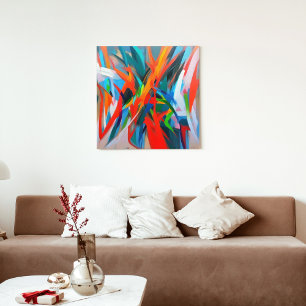 Arte mural abstracto del caos