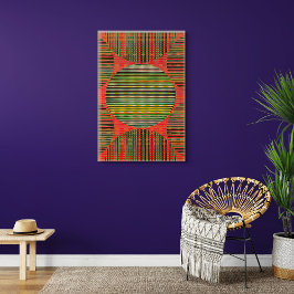 Arte mural abstracto geométrico y colorido