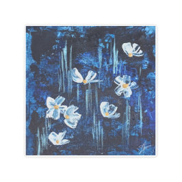 arte mural abstracto metalizado marino azul marino