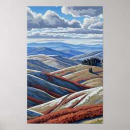 Arte mural. Colinas tranquilas.