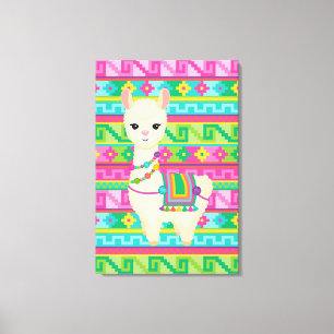 arte mural con lienzo de llama