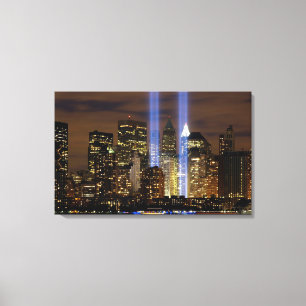 Arte mural con luces "Ciudad de Nueva York" tribut