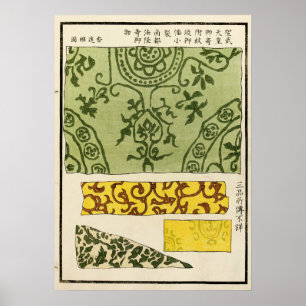Arte mural con motivo de cerámica oriental de 1880