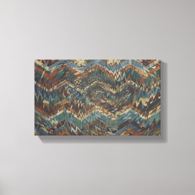 Arte mural con patrón geométrico dinámico (Anverso)