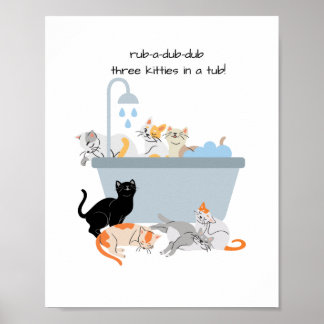 Arte mural de baño para gatos