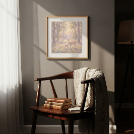 Arte mural de cierva y cervatillo