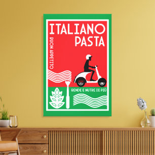 Arte mural de cocina italiana