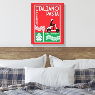 Arte mural de cocina italiana
