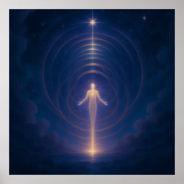 Arte mural de energía celestial despierta (Frente)