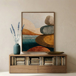 Arte mural de equilibrio de piedras para decoració