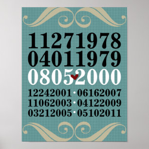 Arte mural de fecha - Familias con 6 hijos