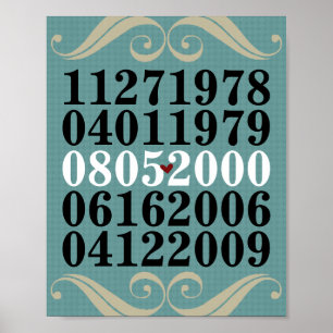 Arte mural de fecha - Familias con dos hijos