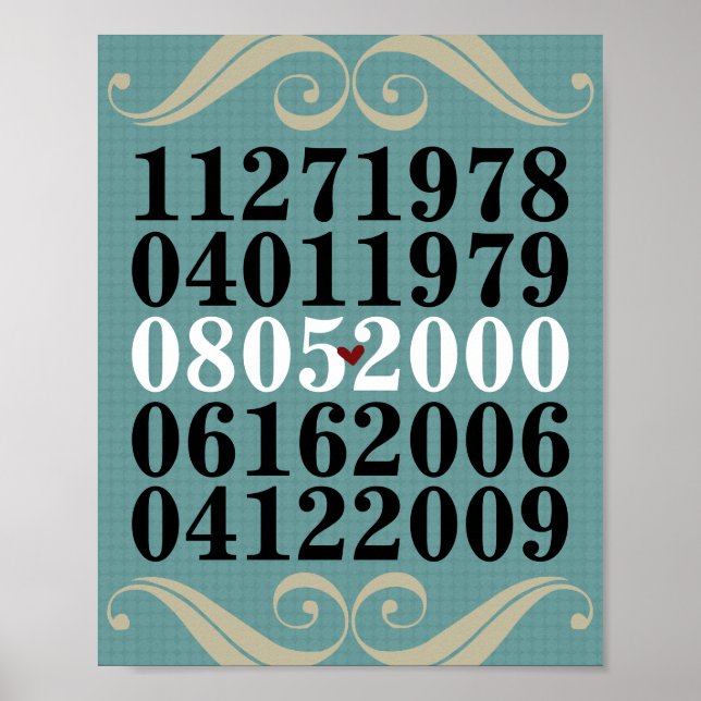 Arte mural de fecha - Familias con dos hijos (Frente)