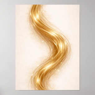 Arte mural de flujo mínimo dorado – Dorado elegant