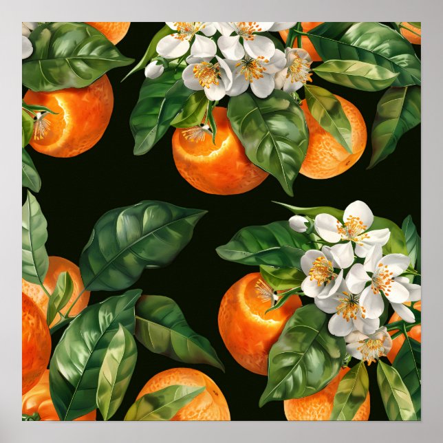 arte mural de fruta naranja (Frente)
