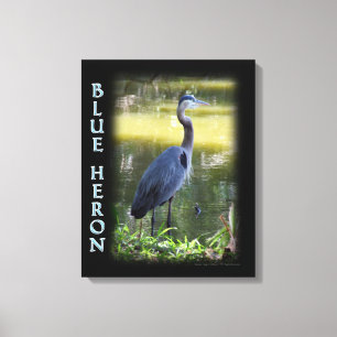 Arte mural de garza azul Fotografía