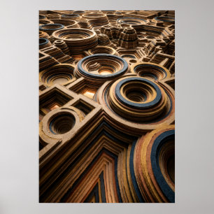 Arte mural de geometría sagrada de Los Anillos del