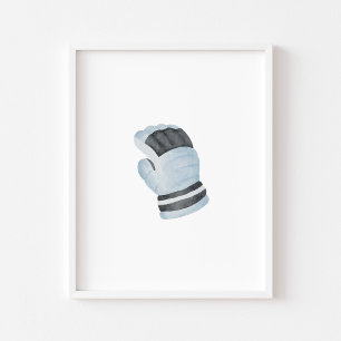 Arte mural de guantes de hockey sobre hielo