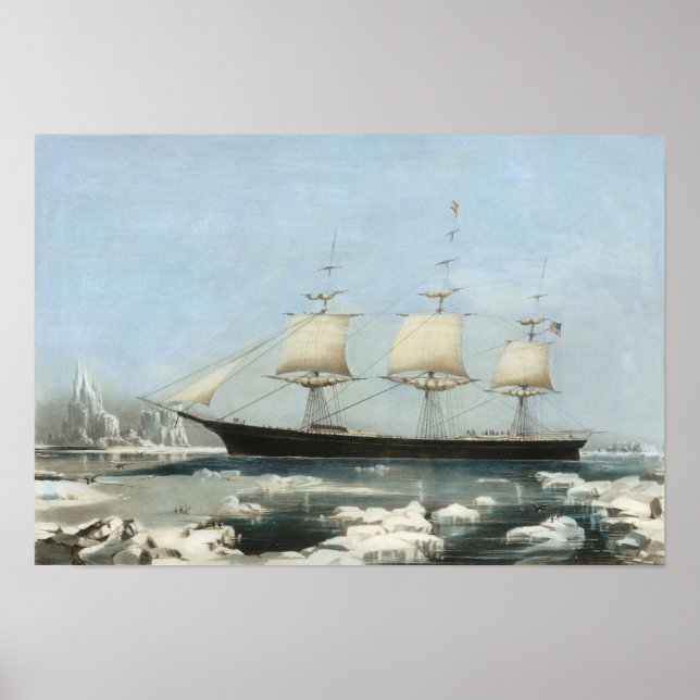 Arte mural de iceberg de antiguo barco marítimo a  (Frente)