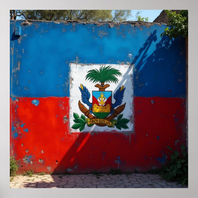arte mural de la bandera haitiana (Frente)