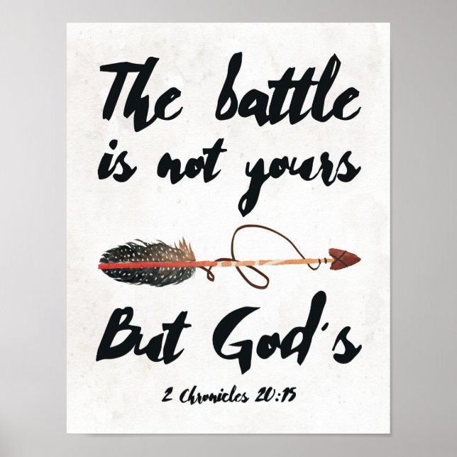 Arte mural de la batalla cristiana | Decoración ar (Frente)