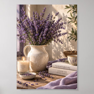 Arte mural de lavanda para una vida lenta Botáni