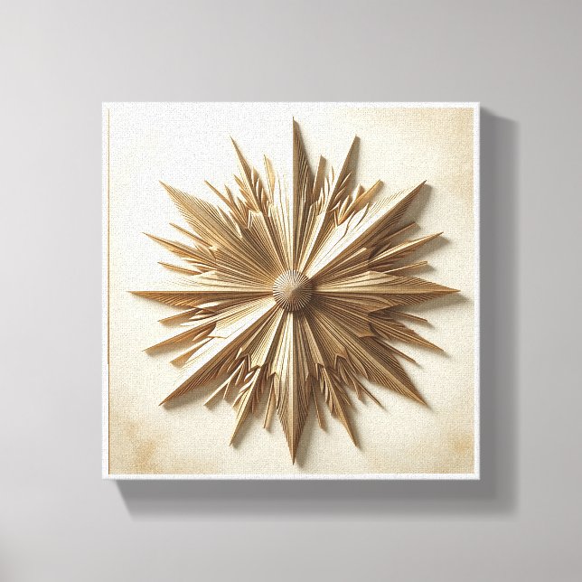 Arte mural de lujo en 3D con explosión de sol dora (Anverso)