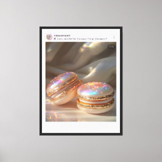 Arte mural de macarons Purpurinoso - dulce y espár