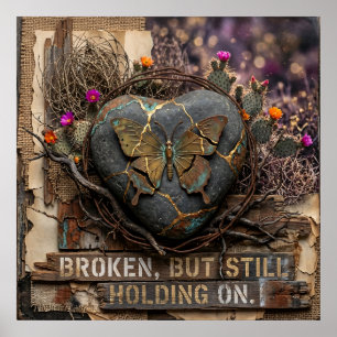 Arte mural de mariposa de Kintsugi curativo
