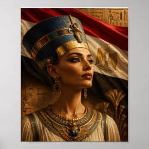 Arte mural de Nefertiti - Retrato de la reina egip