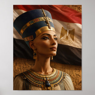 Arte mural de Nefertiti - Retrato de la reina egip