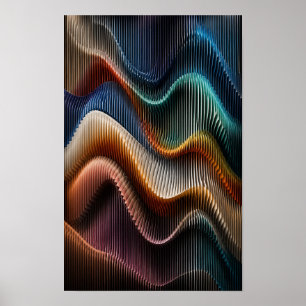 Arte mural de onda paramétrica de espectro de colo