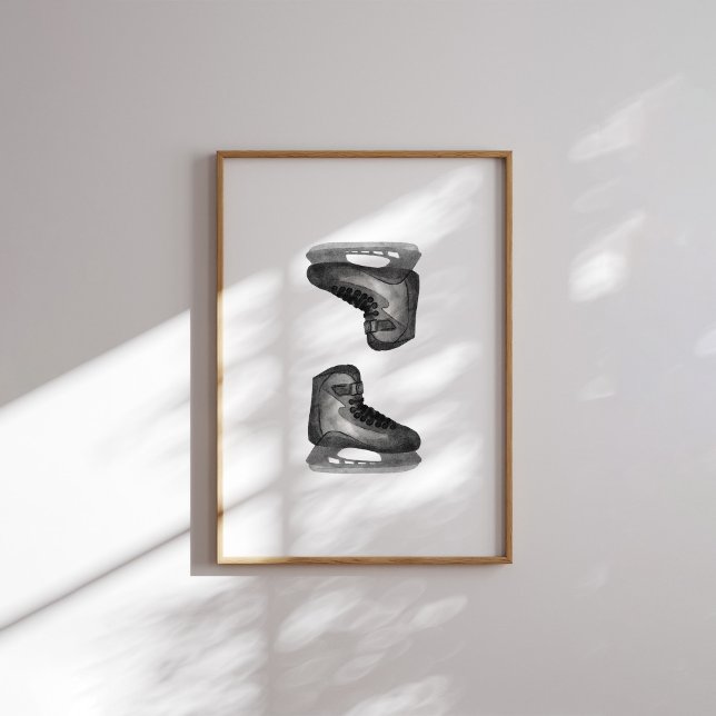 Arte mural de patinaje sobre hielo negro (Subido por el creador)