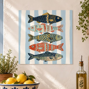Arte mural de peces costeros Arte popular Decoraci