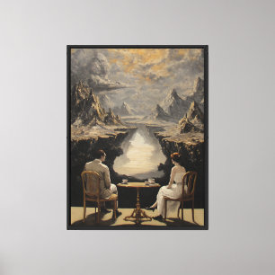 Arte mural de pintura al óleo surrealista Serenida