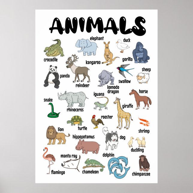 Arte mural de Poster animal (Frente)
