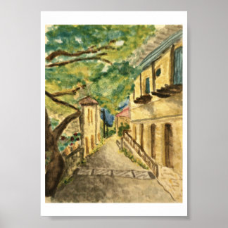 Arte mural de pueblo griego