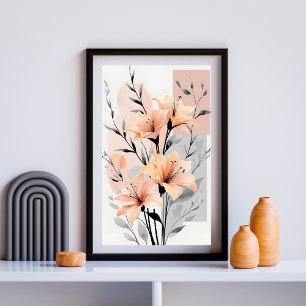 Arte mural de Serene Lily Blooms