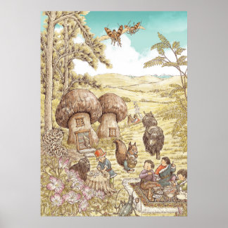 Arte mural de setas Matsutake — Cuento de Yunnan