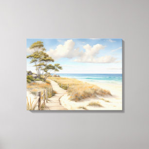 Arte mural de tela de escenas de playa