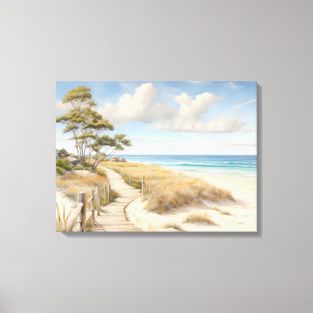 Arte mural de tela de escenas de playa (Anverso)